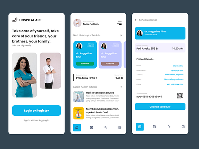 Hospital App android clinic design doctor graphic design hospital illustration insp store ui uiux ux