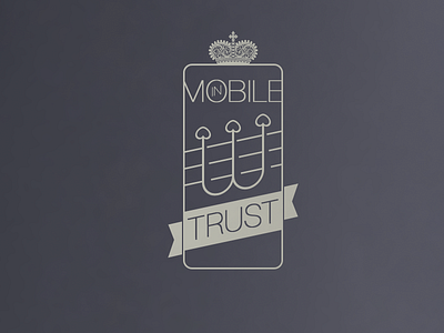 IN MOBILE WE TRUST flat typography flat design graphic design mobile mobile development phone retro typography vintage