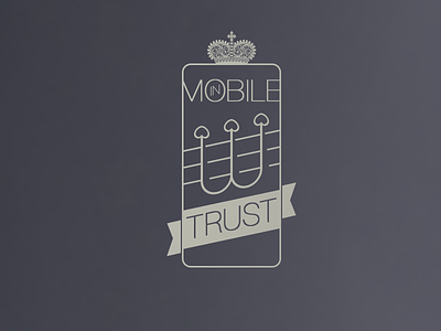 IN MOBILE WE TRUST flat typography