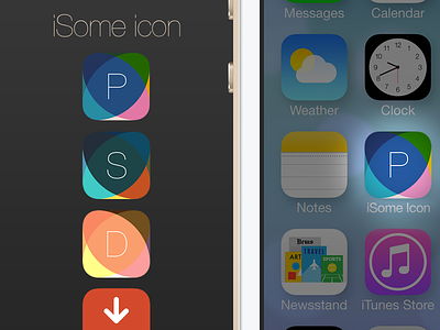 iSome iOS 7 App Icon Template (1024x1024)