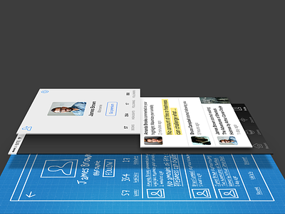 Fastr Books User Profile Design Process Layer View activity ebooks ios iphone isometric perspective process profile prototype reader user wireframe
