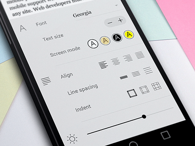 Fastr Books Reader Settings Material Design For Android android android app flat material design minimalist settings ui