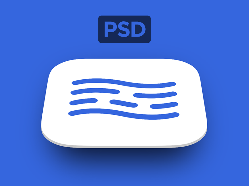 Free App Store Icon PSD Template from @inBudgetApp by Alexander Bickov on Dribbble