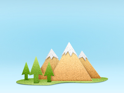 Efumo Design Mountain Icon art cursor design graphic design icon illustration mountain trees