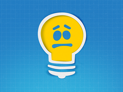 "Unnacepted Idea" Icon emoticon graphic design iconography icons idea lamp paper yellow