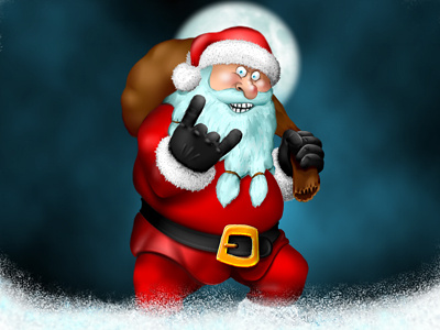 Crazy Santa (Happy New Year) art character christmas game game ui graphic design illustration new year santa xmas