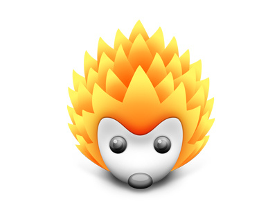 FireHedgehog for Mainual Logo branding fire graphic design icon design identity logo design orange