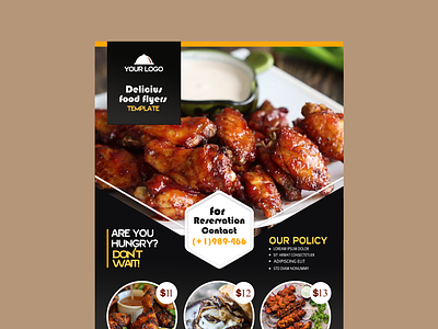 restaurant flyer template with photo 52683 25651