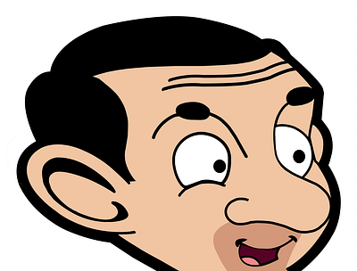 mister bean face Photoshop design animation art design graphic design illustration illustrator logo typography ui ux