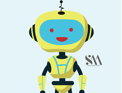 Robot cartoon animate in illustrator animation art branding design graphic design icon illustration illustrator ui vector