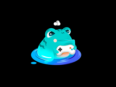 田 鸡 cartoon frog illustration mascot