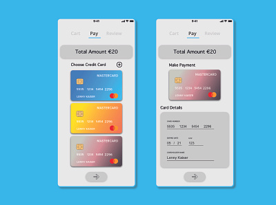 DailyUI Challenge 002 - Credit Card Payment app daily 100 challenge dailyui dailyui002 graphic design typography ui ux