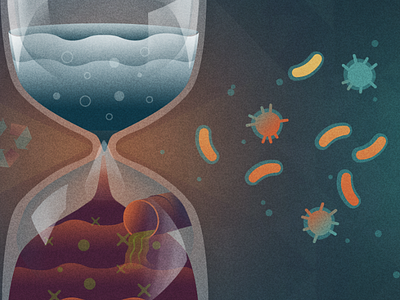 Bacteria Hourglass bacteria illustration science water