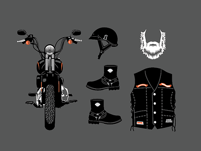Motorcycle beard bike biker boots harley motorcycle triumph vest