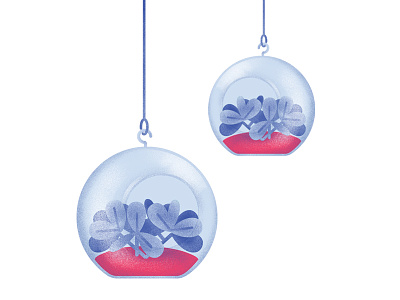 HKD - Gardening Glass airbrush crafts decor gardening glass illustration plant vector