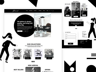 Colorless Web UI | Trend 2021 3dmodel blackandwhite clean clean ui collections colorless colorlessui colourless flatdesign highcontrast illustraion minimaldesign trend2021 uiux vector web webdesign website