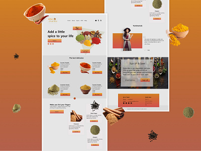 Spice E-commerce Website | Henshel Moslapati blackpepper branding chilli cinemon cumin e commerce website icon spice spices spicewebsite turmeric uidesign uiux uiuxdesign website