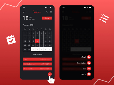 Calender App | Tabular appui branding calender calenderapp date event goal month newdesign reminder task time uiux year