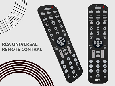 RCA Universal Remote Control | Real Device Design brand identity branding control holographic lettermark mark rca remote sketch u letter logo uiux universal