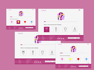 Quiz section Web UI | Prototyping brand identity branding dress fashion female figma icon lettermark prototyping quiz quizz setion sketch uiux web