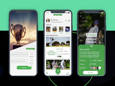 Sportsmanagement App UI | SPORTERI