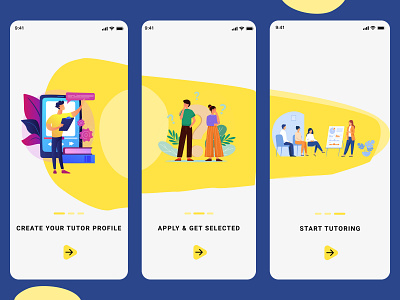 Tutor App UI | Onboarding Screen android appui brand identity branding graphic design icon onboarding screen splash screen tutorapp tutorfinding ui uiux
