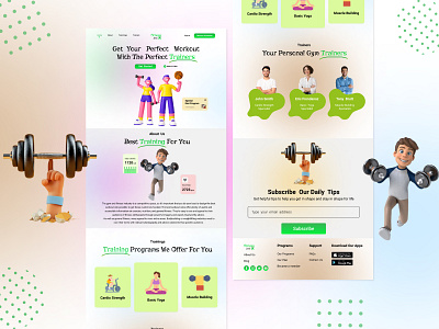 Fitness Website UI | fitness jock body building coach fitness fitness club gym health homepage landing page lifestyle training uiux web design webdesign weightloss workout yoga
