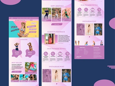 Women's Fashion | Active wear | Beach Wear activewear beachwear clothing female landingpagedesign sportswear swimwear ui uiux website websitedesign womensfashion