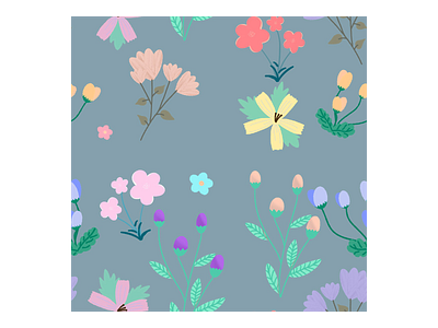 Seamless Floral art background design digital digitalart drawing floral flowers pattern repeating seamless surface art surface artist