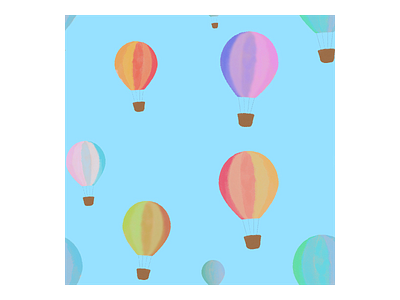 Hot Air Balloons - Seamless