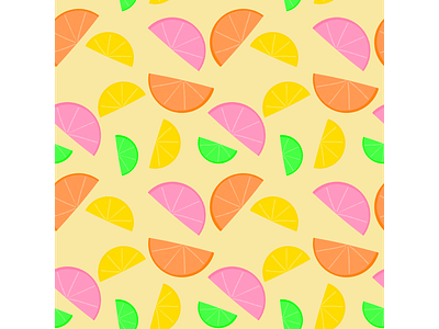 Fruity - Seamless art background citrus design digital digitalart drawing grapefruit illustration lemon lime orange pattern seamless slices surface art wallpaper