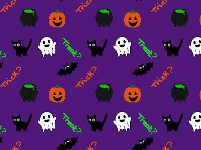 Spoopy art background bat black cat cauldron design digital digitalart drawing ghost halloween pumpkin purple spooky wallpaper witch