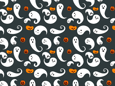 Ghost paisley art background design digital digitalart drawing ghosts pattern pumpkins seamless surface art