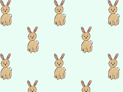Be hoppy art background bunnies bunny cute design digital digitalart drawing illustration rabbit rabbits seamless surfaceart surfaceart