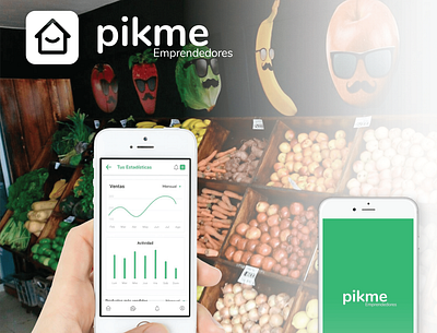 PIKME App app branding design icon logo materialdesign minimal ui ux