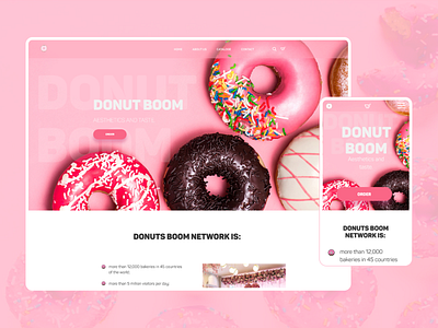 UI/UX Web Design bakery "Donut boom" design ui uiux design ux web web design website