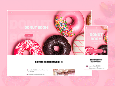 UI/UX Web Design bakery "Donut boom"