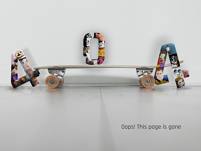 404 Page on Skateboarding shop