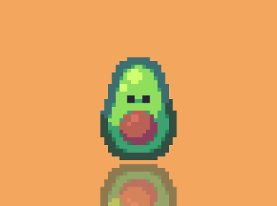 Avocado! art avocado chibi design food illustration logo pixel pixelart twitch twitchemote twitchemotes