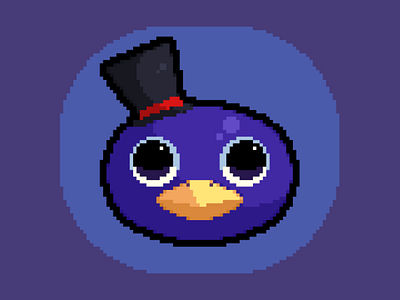 Roald with a top hat ac animalcrossing art character nintendo pixelart