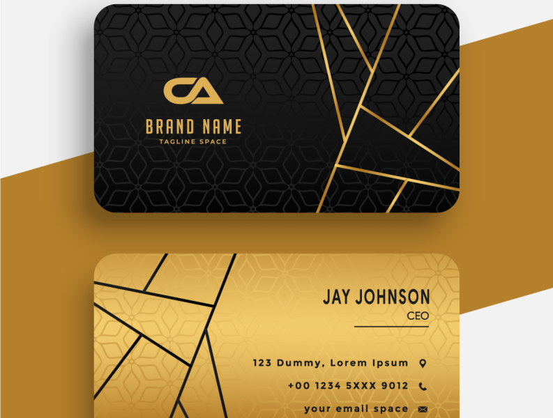 Commercial Access Business Card (Black & Gold) by Arslan Shahzad Sial