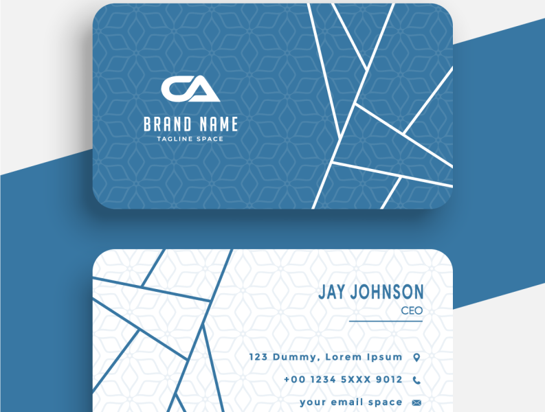 Commercial Access Business Card (Blue & White) by Arslan Shahzad Sial