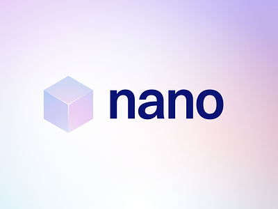 Nano Logo Design branding cube fintech gradient gradients logo logotype minimalist logo modern logo saas logo symbol typography