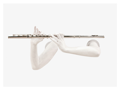 Music Deconstructed all white flute hands music photography