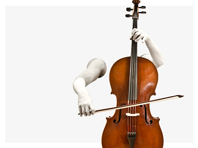 The Cello Deconstructed all white cello hands music photography