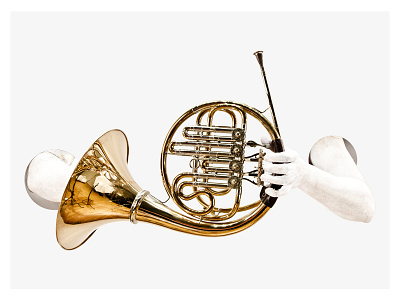 Horn Deconstructed all white french horn hands music photography