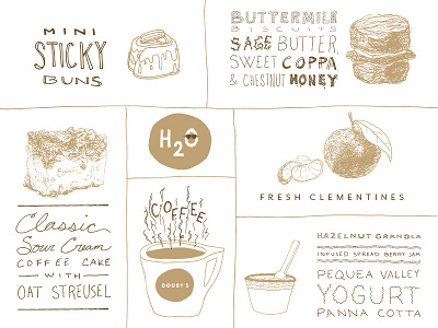 Creative Mornings Food Doodles creative mornings food hand drawn lettering