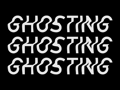 Ghosting bw ghosting text typography waves