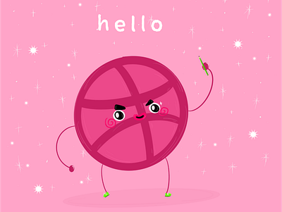 Hello dribbble! design drawing first hello hello dribbble hellodribbble illustration procreate procreate app