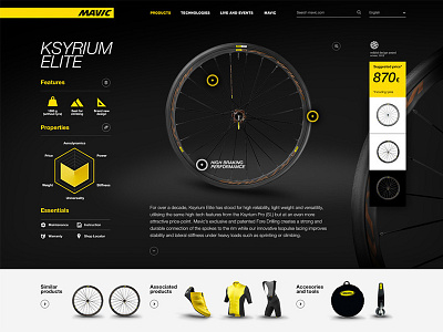 Mavic cycling ecommerce jaworski karol scroll page web design